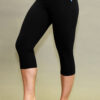 Organic Cotton Crop Yoga Legging - Black by Blue Lotus Yogawear