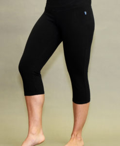 Organic Cotton Crop Yoga Legging - Black by Blue Lotus Yogawear