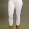 Organic Cotton Crop Yoga Legging - Kundalini White