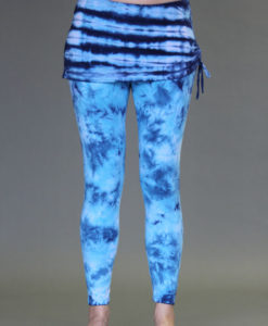 Organic Cotton Yoga Skirted Legging - Blue Tie-dye