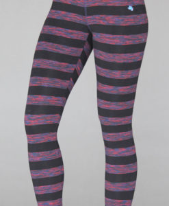 Variegated Stripe Cotton Lycra Yoga Legging by Blue Lotus Yogawear