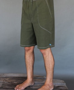 Men's Cotton Yoga Short With Pockets- Olive by Blue Lotus Yogawear
