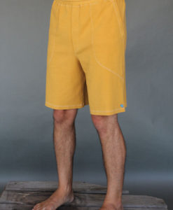 Men's Cotton Yoga Short With Pockets- Gold by Blue Lotus Yogawear