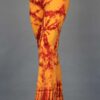 Organic Cotton Foldover Waist Yoga Pant - Inner Fire Tie Dye by Blue Lotus Yogawear. Pre-shrunk, Easy Care, Made in USA