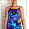 Organic Open Caged-Back Yoga Top - Multicolor Tie Dye by Blue Lotus Yogawear