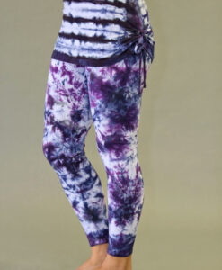 Tie Dye Organic Cotton Skirted Legging in Purple by Blue Lotus Yogawear