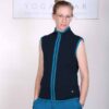 Organic Cotton Heart Zip Vest- Navy by Blue Lotus Yogawear