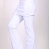 Organic Cotton Skirt Over Flare Leg Yoga Pant - Kundalini White by Blue Lotus Yogawear