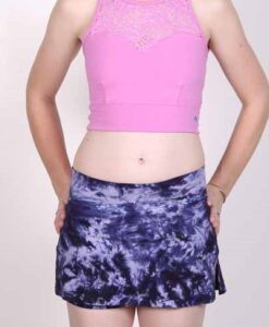 Organic Cotton Mini Skort - Purple Tie Dye by Blue Lotus Yogawear