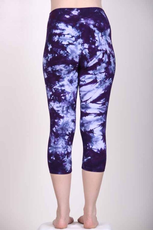 Organic-Cotton-Crop-Yoga-Legging-Deep-Purple-Crystal-Dye-Back-View-by-Blue-Lotus-Yogawear