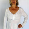 Light Weight Cotton Empire Waist Sweater - Ivory by Blue Lotus Yogawear