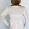 Light Weight Cotton Empire Waist Sweater - Ivory Back view