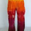 Organic Cotton Smocked Waistband Harem Pant-Red Orange Tie Dye Back