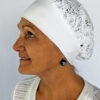 Organic Cotton and Lace Head Covering - Kundalini White by Blue Lotus Yogawear