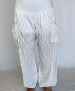 Kundalini White Gauze Pant with Organic Cotton Inside Short by Blue Lotus Yogawear