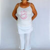 Organic Cotton Ganesha Cami with Adjustable Straps- Kundalini White Outfit by Blue Lotus Yogawear